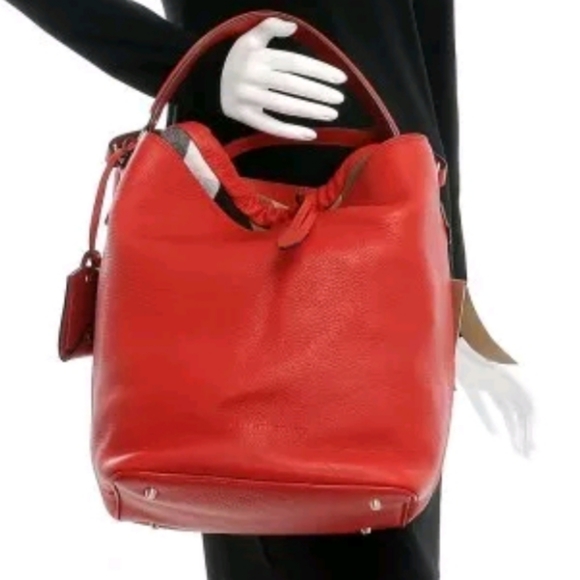 BURBERRY Leather bag Ashby womens check purse Hobo bag - Picture 4 of 7